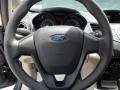 2011 Ford Fiesta Light Stone/Charcoal Black Cloth Interior Steering Wheel Photo