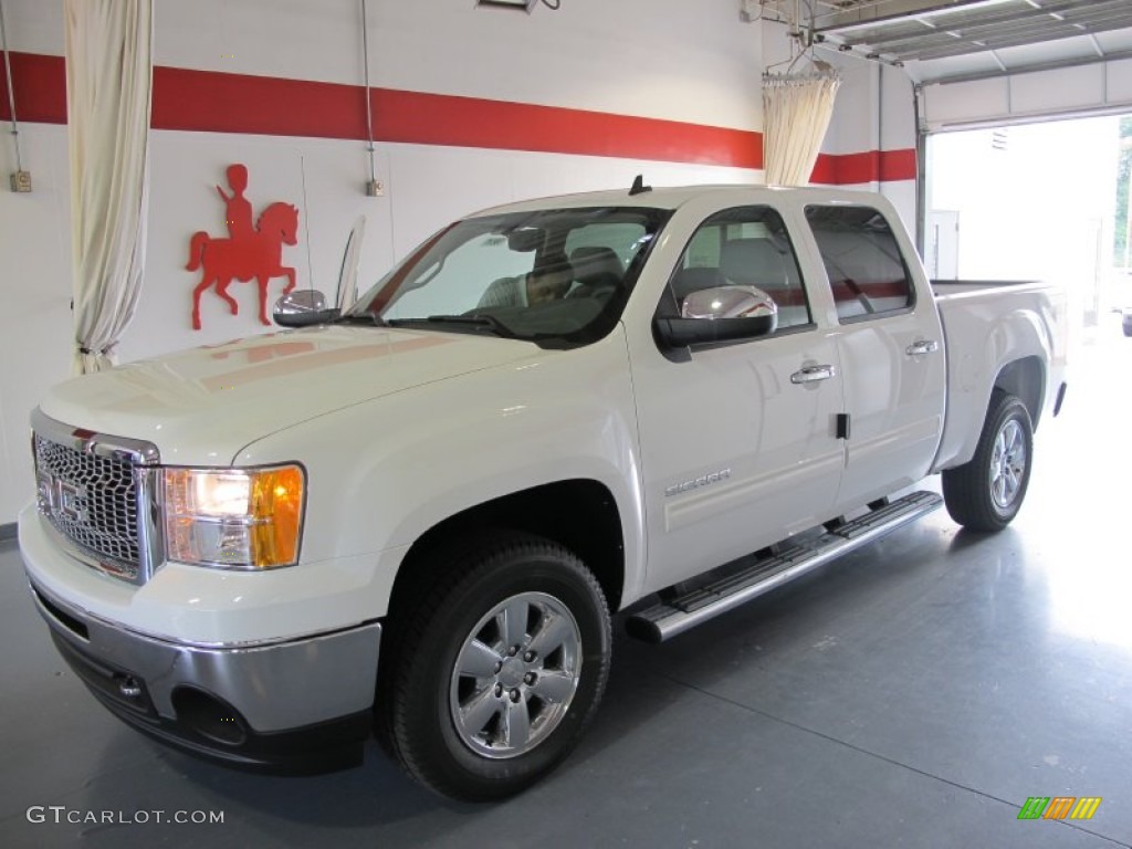 2011 Sierra 1500 SLE Crew Cab 4x4 - Summit White / Dark Titanium/Light Titanium photo #1