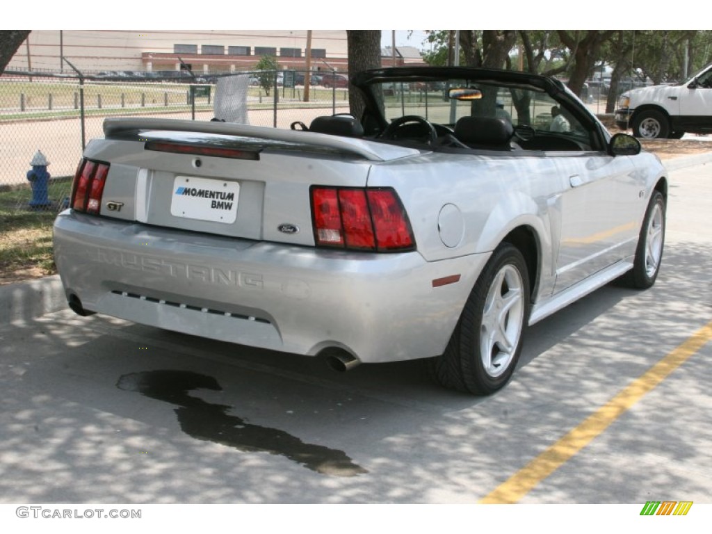 2000 Mustang GT Convertible - Silver Metallic / Dark Charcoal photo #3