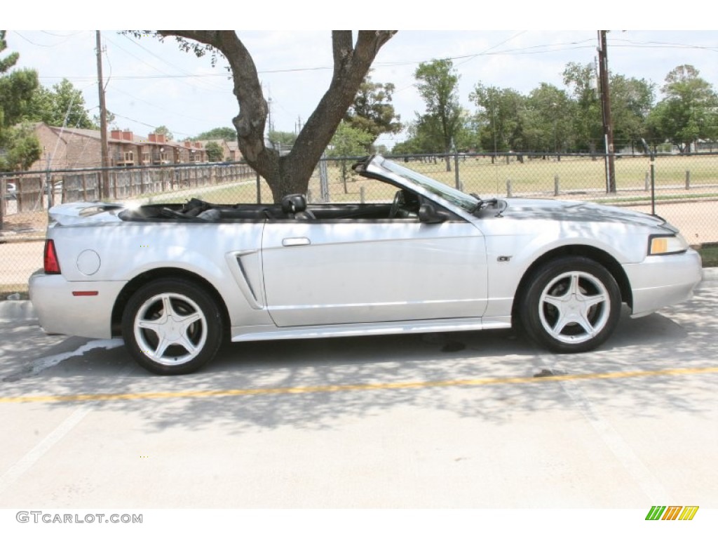 2000 Mustang GT Convertible - Silver Metallic / Dark Charcoal photo #4