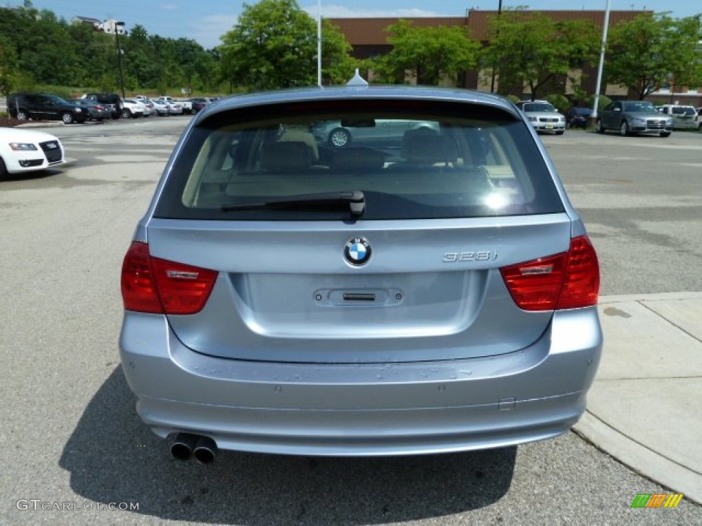 2011 3 Series 328i xDrive Sports Wagon - Blue Water Metallic / Beige photo #4