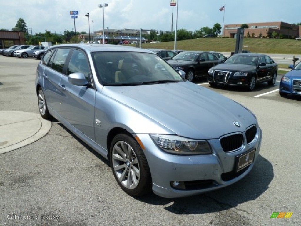 2011 3 Series 328i xDrive Sports Wagon - Blue Water Metallic / Beige photo #7