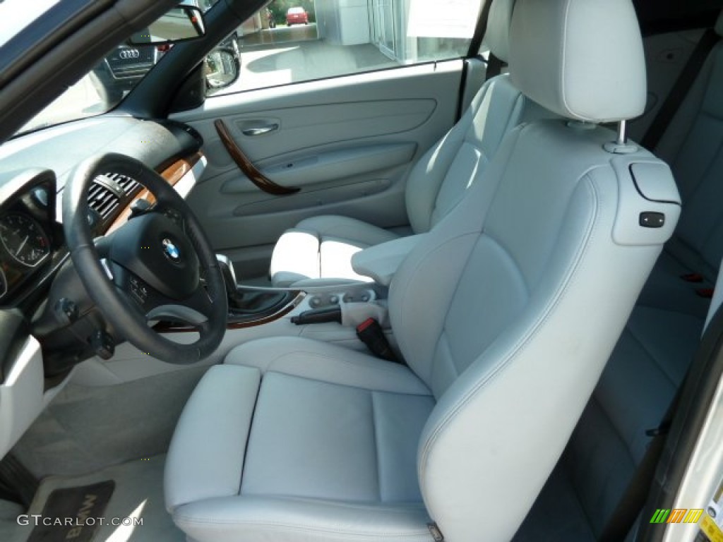 Gray Boston Leather Interior 2010 BMW 1 Series 128i Convertible Photo #52132510