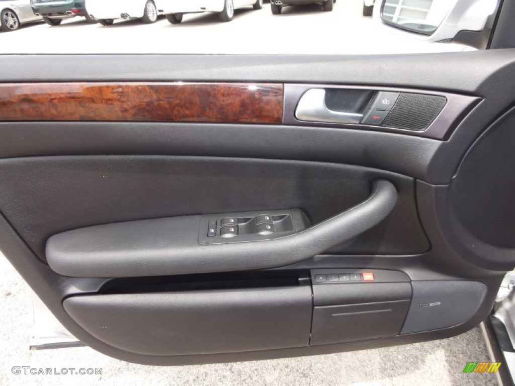 2004 Audi A6 2.7T quattro Sedan Ebony Door Panel Photo #52133584
