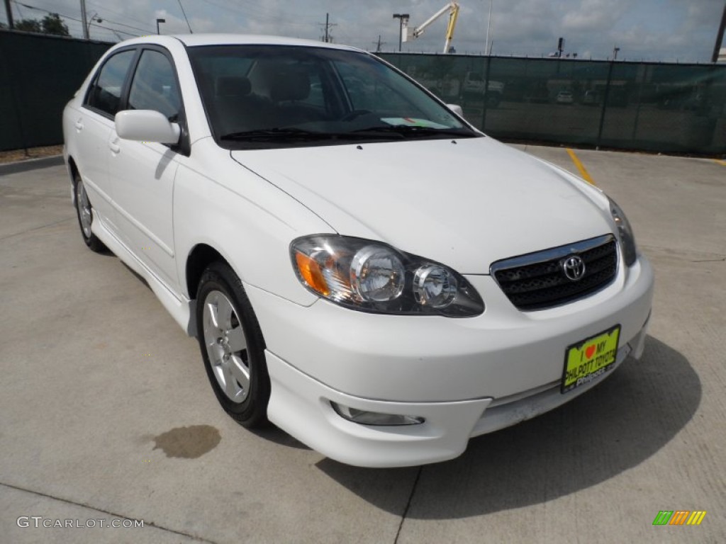 2008 Corolla S - Super White / Dark Charcoal photo #1