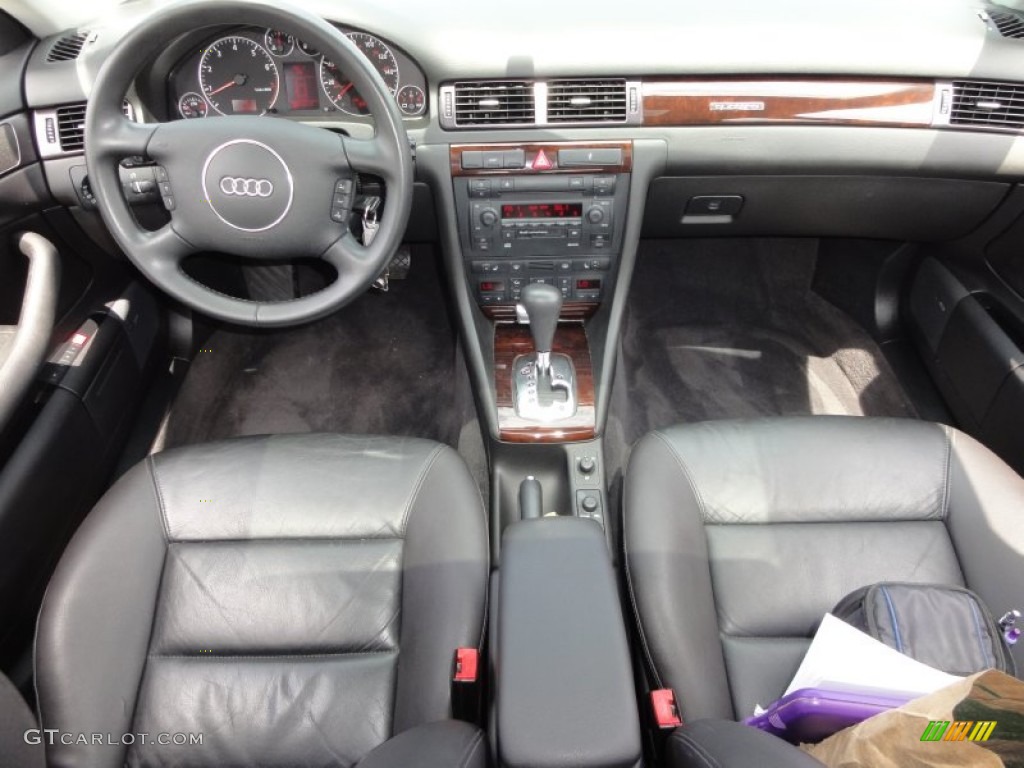 2004 Audi A6 2.7T quattro Sedan Ebony Dashboard Photo #52133797