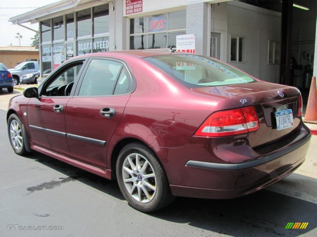 2003 9-3 Linear Sport Sedan - Merlot Red Metallic / Charcoal Grey photo #18
