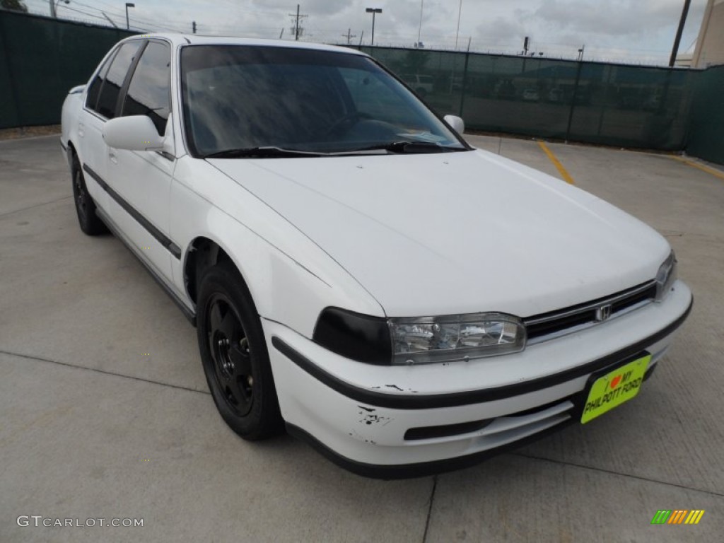 1992 Accord EX Sedan - Frost White / Gray photo #1