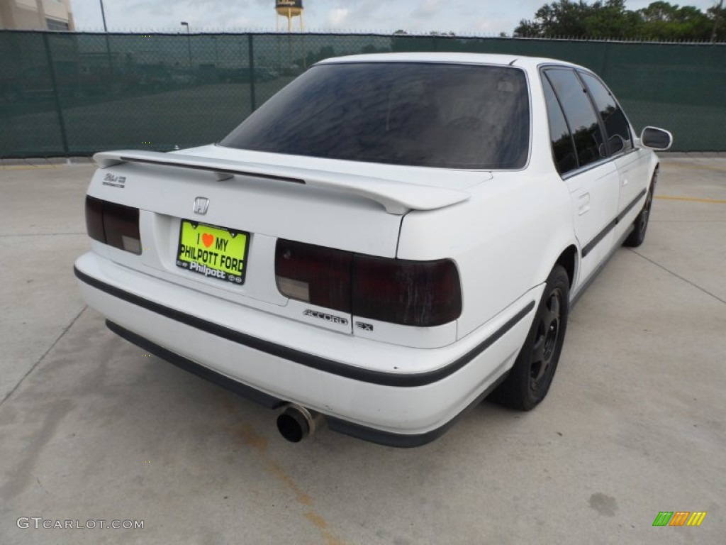 1992 Accord EX Sedan - Frost White / Gray photo #3