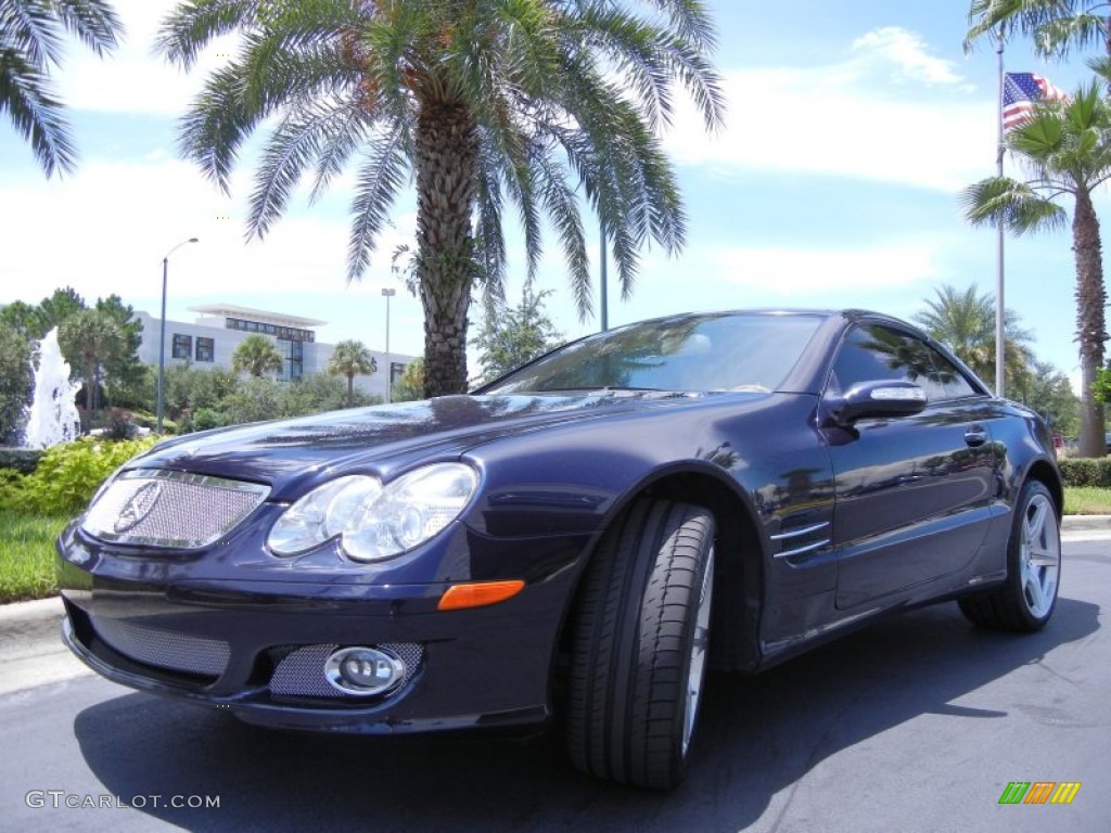 Capri Blue Metallic 2007 Mercedes-Benz SL 550 Roadster Exterior Photo #52136560