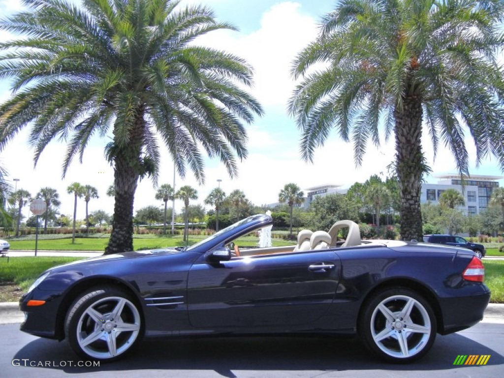 Capri Blue Metallic 2007 Mercedes-Benz SL 550 Roadster Exterior Photo #52136740