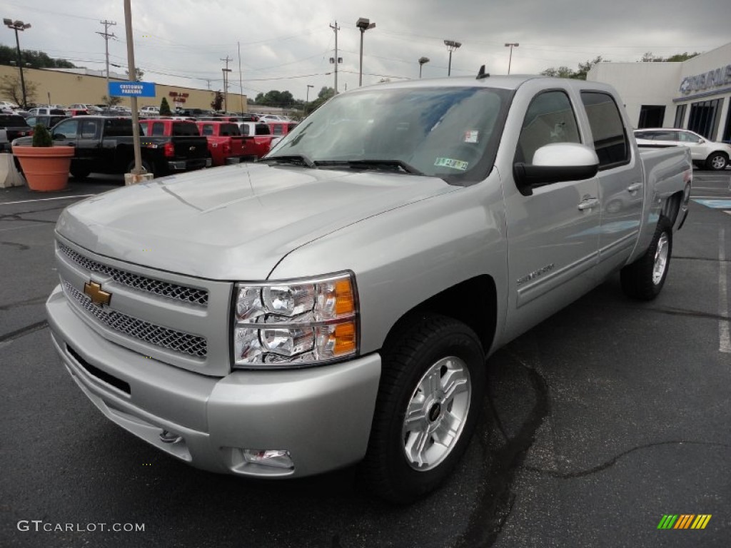 2011 Silverado 1500 LT Crew Cab 4x4 - Sheer Silver Metallic / Ebony photo #3