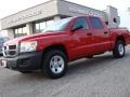 2008 Flame Red Dodge Dakota ST Crew Cab 4x4  photo #2