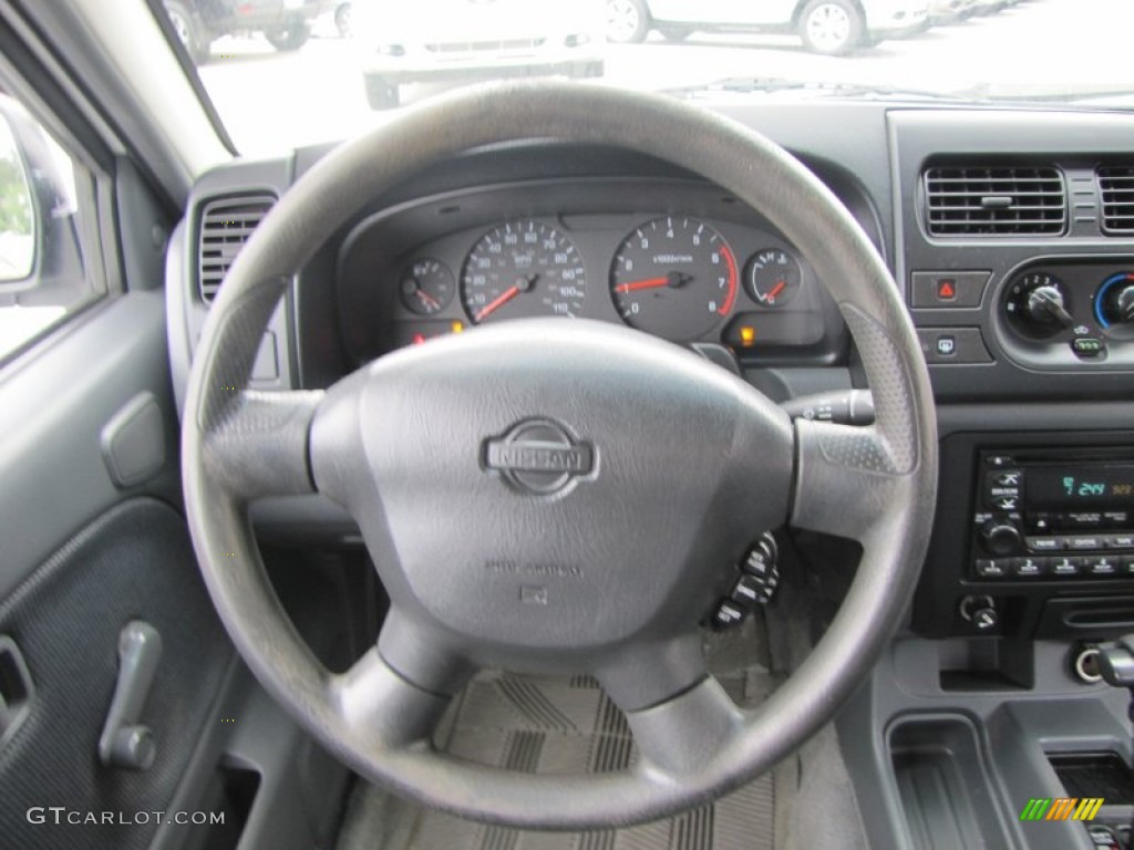 2001 Nissan Frontier XE V6 Crew Cab Gray Steering Wheel Photo #52139029