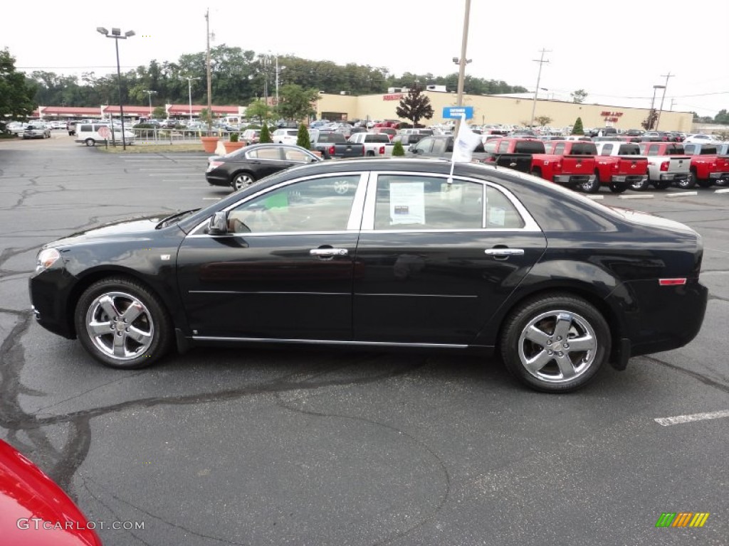 2008 Malibu LTZ Sedan - Black Granite Metallic / Ebony/Brick Red photo #4