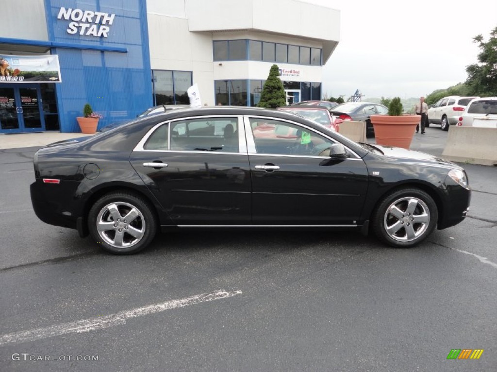 2008 Malibu LTZ Sedan - Black Granite Metallic / Ebony/Brick Red photo #8