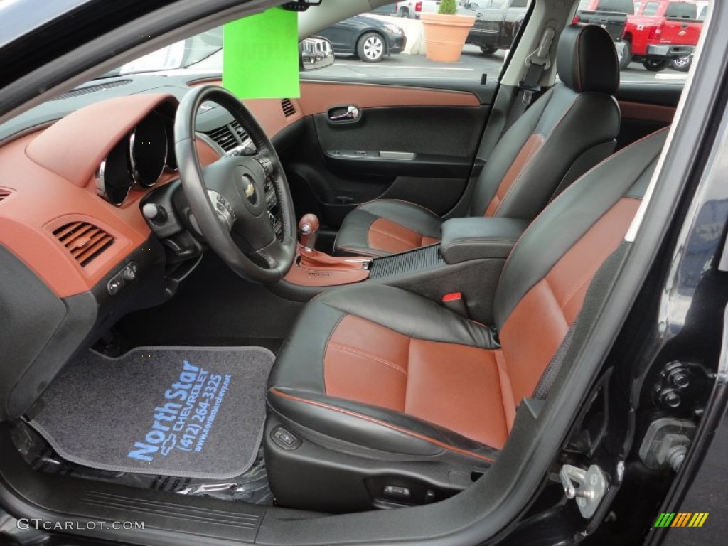 2008 Malibu LTZ Sedan - Black Granite Metallic / Ebony/Brick Red photo #10