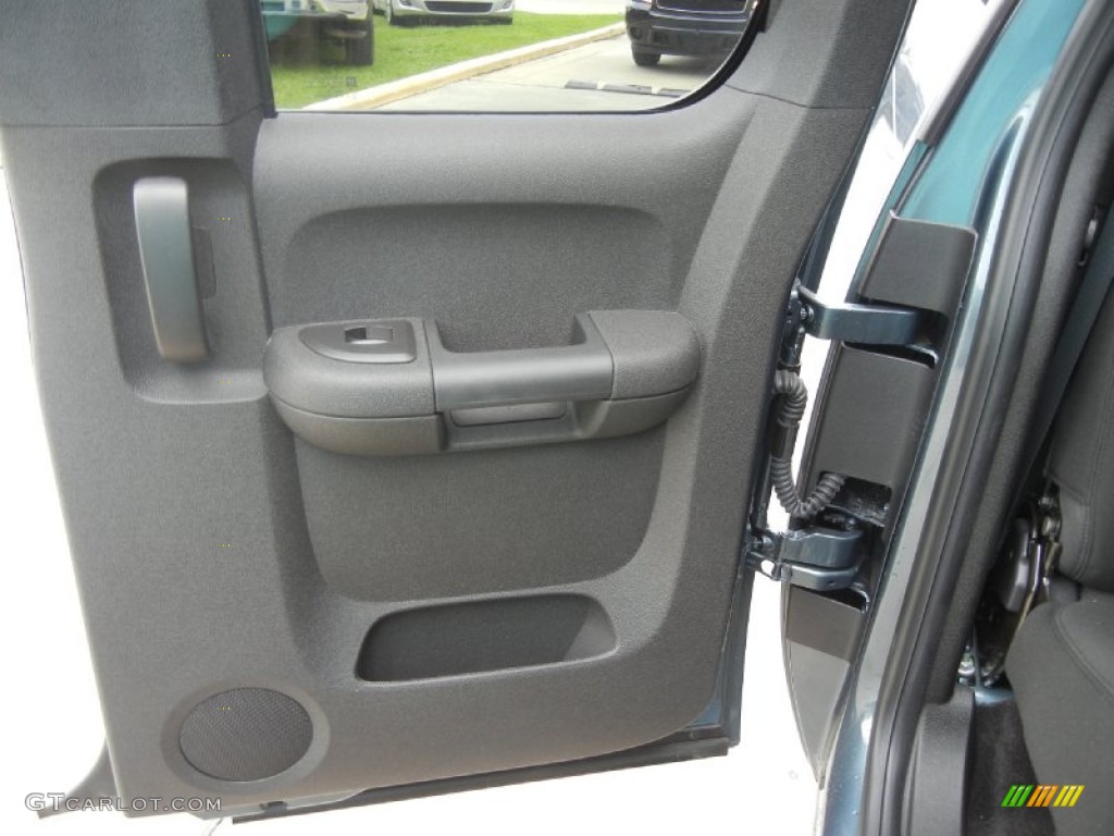 2011 GMC Sierra 1500 SL Extended Cab Ebony Door Panel Photo #52140208