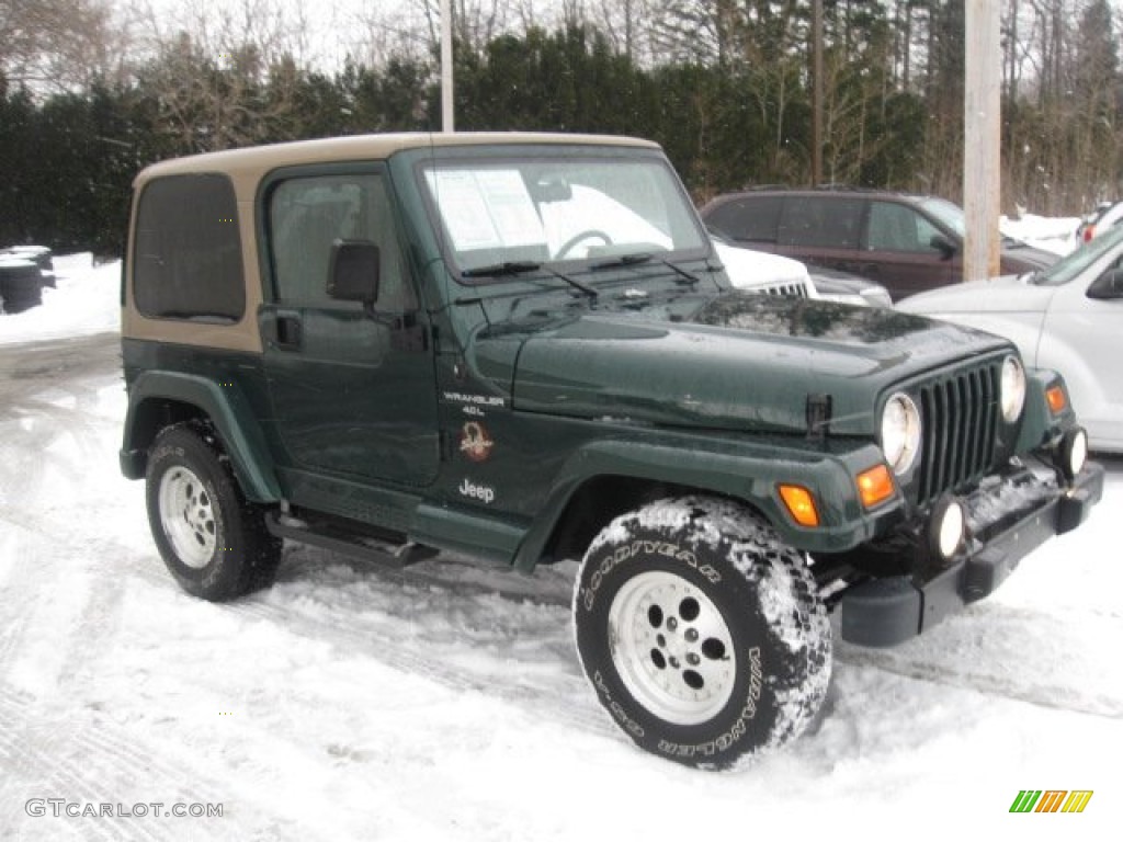 Forest Green Pearlcoat 1999 Jeep Wrangler Sahara 4x4 Exterior Photo #52140688