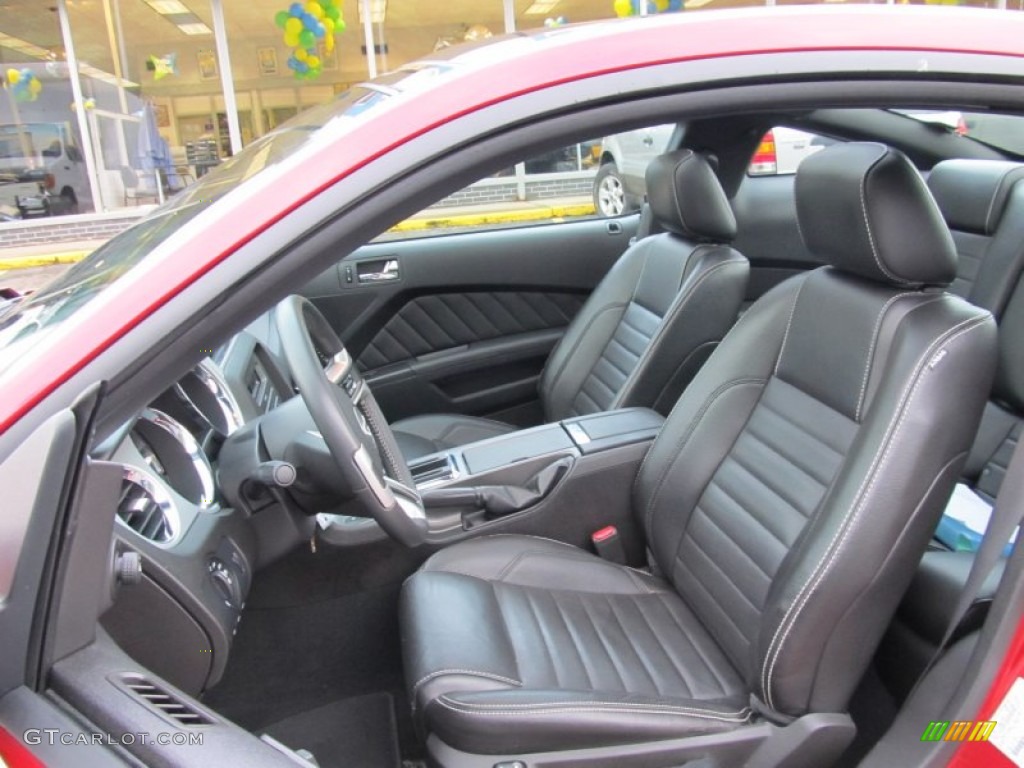 Charcoal Black Interior 2010 Ford Mustang V6 Premium Coupe Photo #52143166