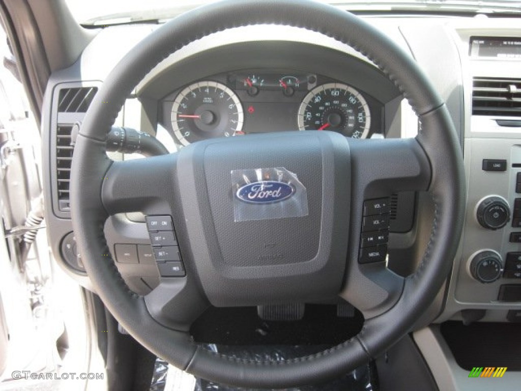 2012 Ford Escape XLT Charcoal Black Steering Wheel Photo #52143811