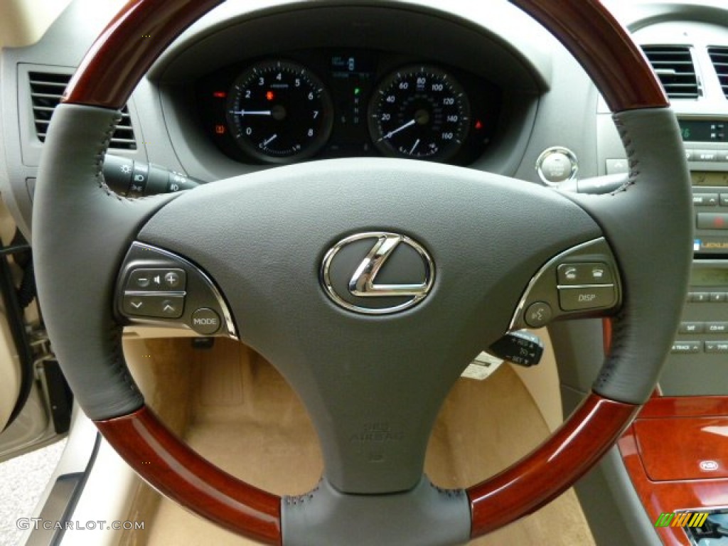 2011 Lexus ES 350 Parchment Steering Wheel Photo #52144594