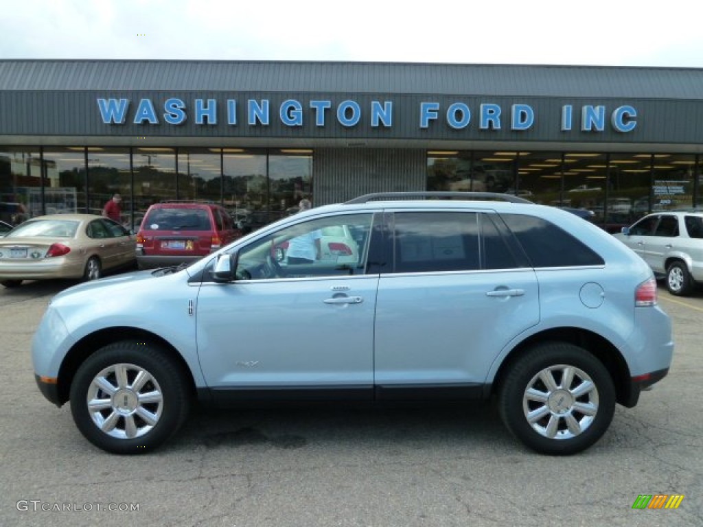 2008 MKX AWD - Light Ice Blue Metallic / Charcoal Black photo #1