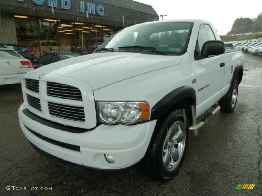 2003 Ram 1500 SLT Regular Cab 4x4 - Bright White / Dark Slate Gray photo #7