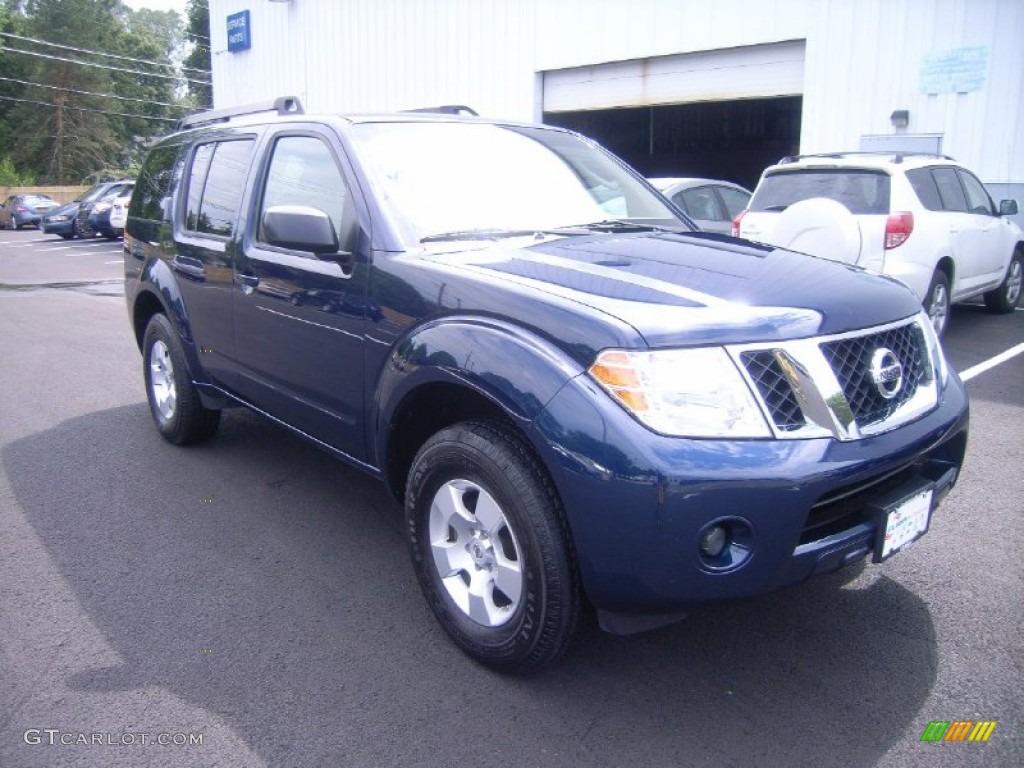 2008 Pathfinder S 4x4 - Majestic Blue / Cafe Latte photo #1