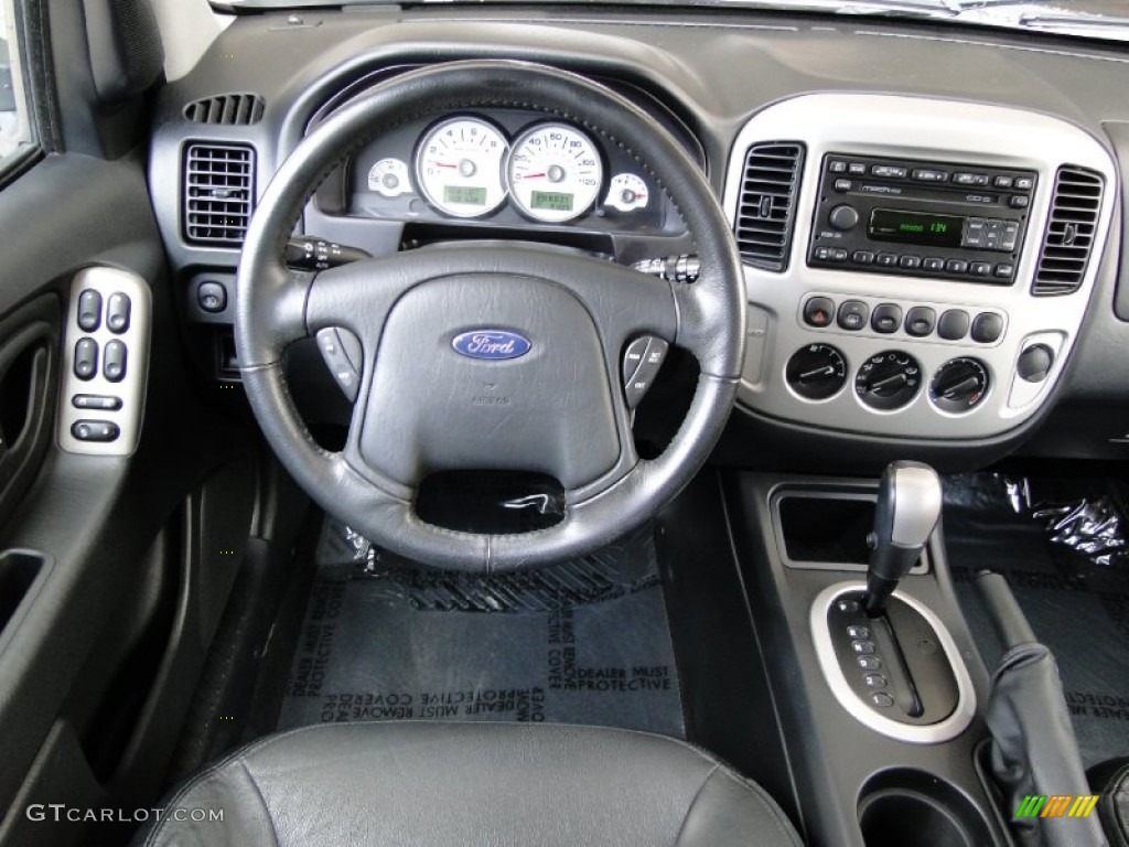 2005 Ford Escape Limited 4WD Ebony Black Dashboard Photo #52148974