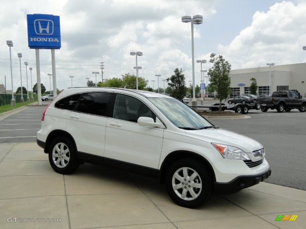 2008 CR-V EX-L - Taffeta White / Gray photo #3