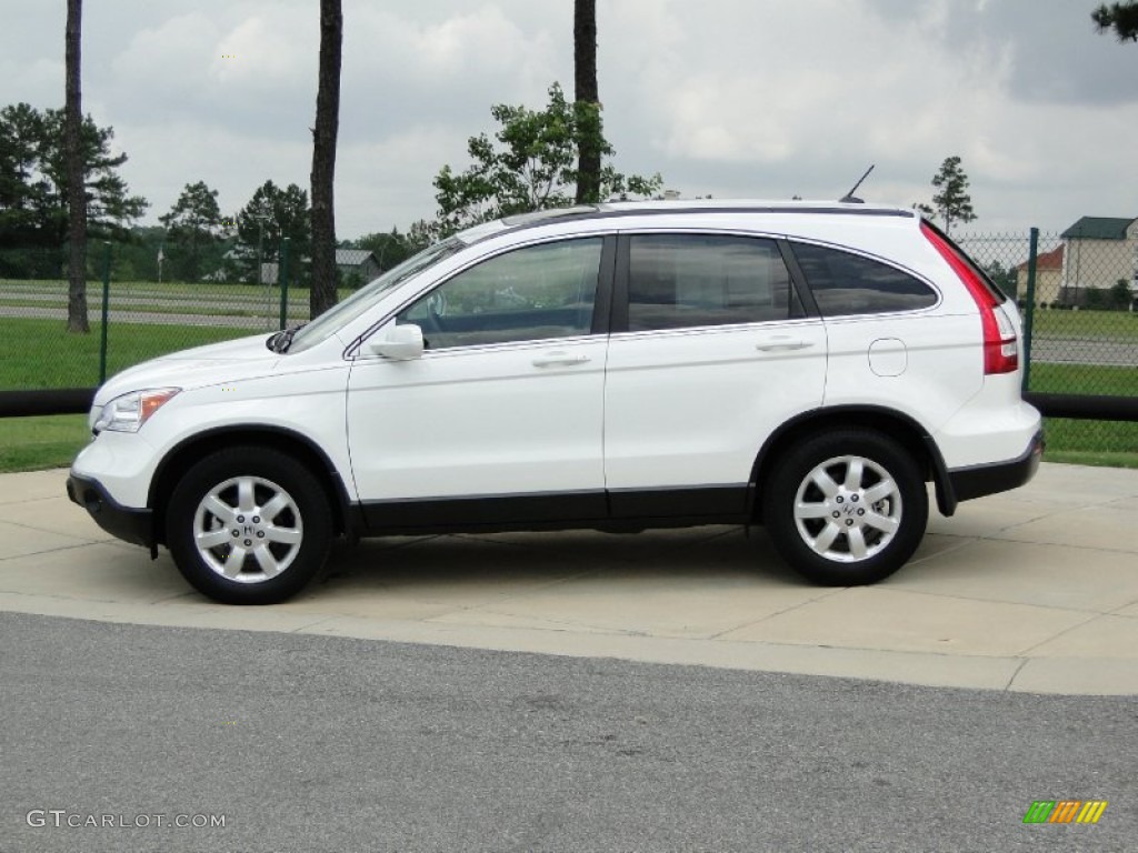 2008 CR-V EX-L - Taffeta White / Gray photo #9