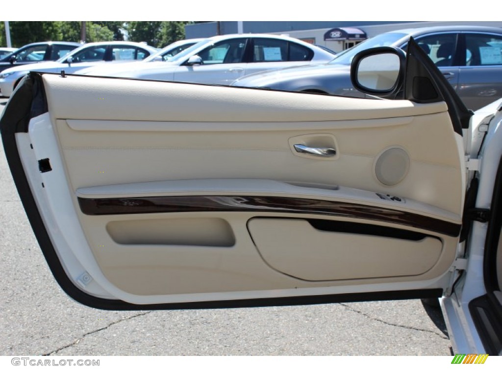2011 BMW 3 Series 328i xDrive Coupe Cream Beige Door Panel Photo #52151625