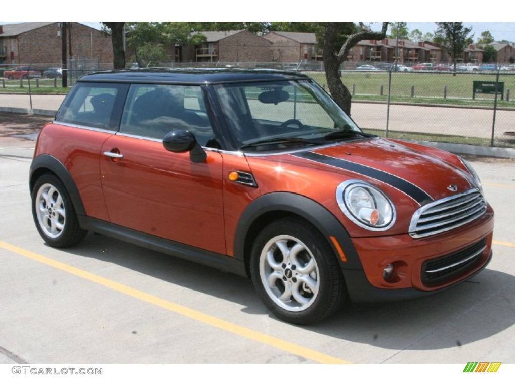 2011 Cooper Hardtop - Spice Orange Metallic / Checkered Carbon Black/Black photo #4