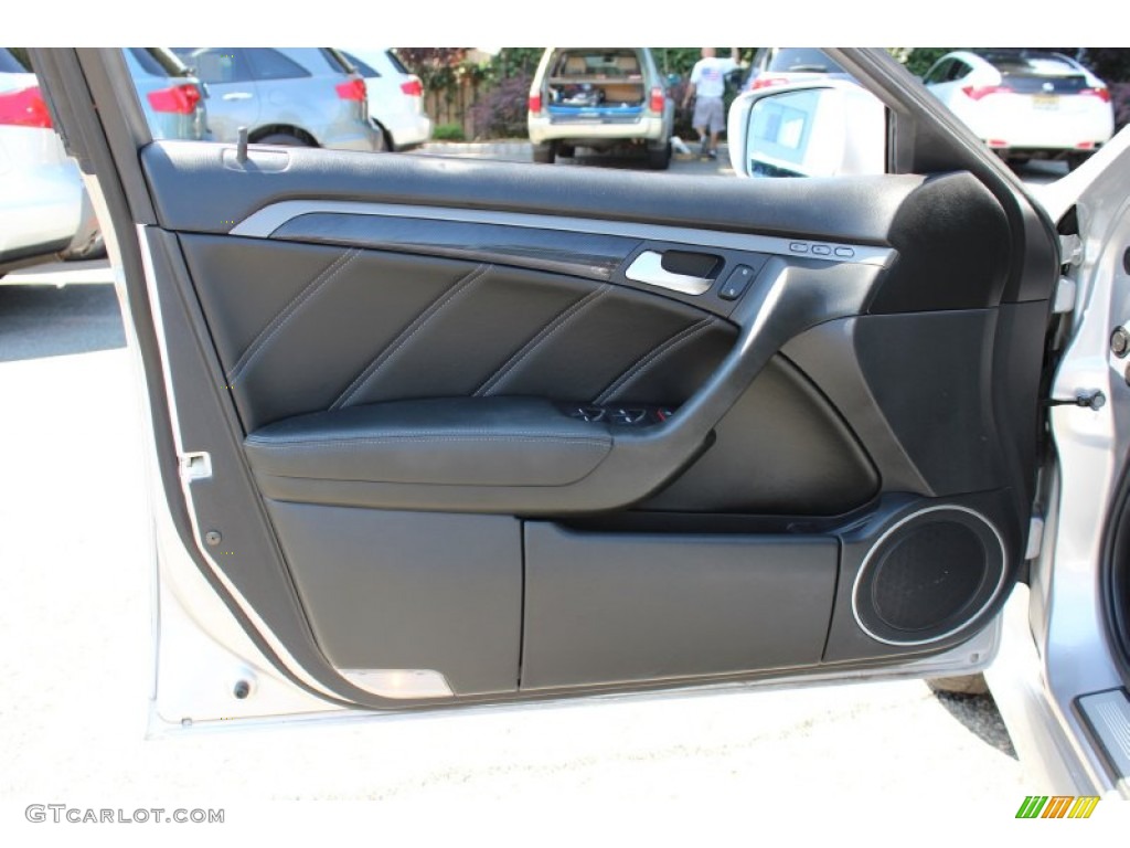 2008 Acura TL 3.5 Type-S Ebony/Silver Door Panel Photo #52154139