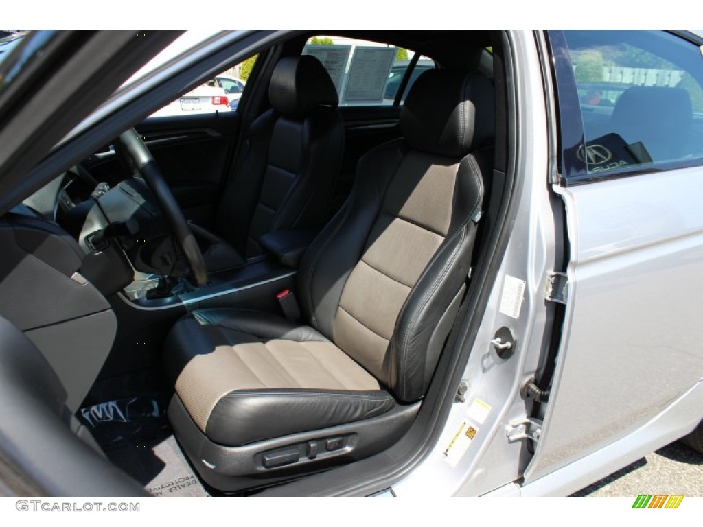 Ebony/Silver Interior 2008 Acura TL 3.5 Type-S Photo #52154205