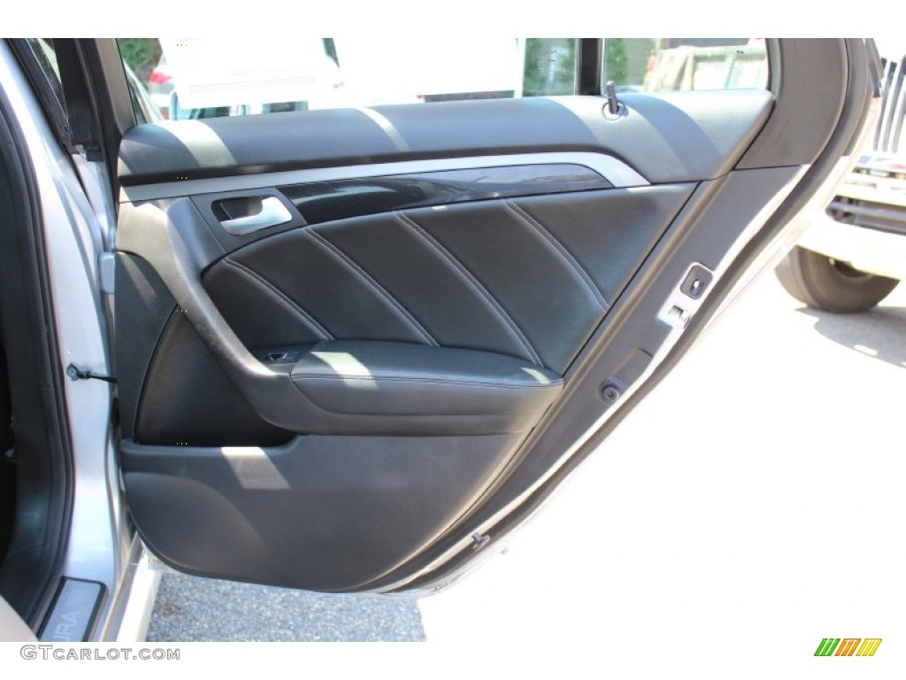 2008 Acura TL 3.5 Type-S Ebony/Silver Door Panel Photo #52154364