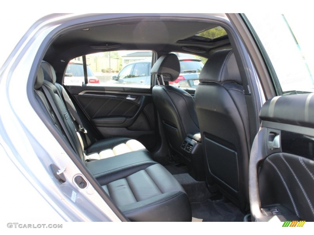 Ebony/Silver Interior 2008 Acura TL 3.5 Type-S Photo #52154385