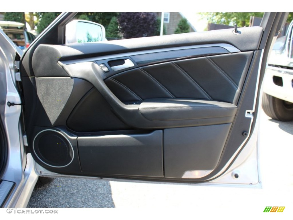 2008 Acura TL 3.5 Type-S Ebony/Silver Door Panel Photo #52154430