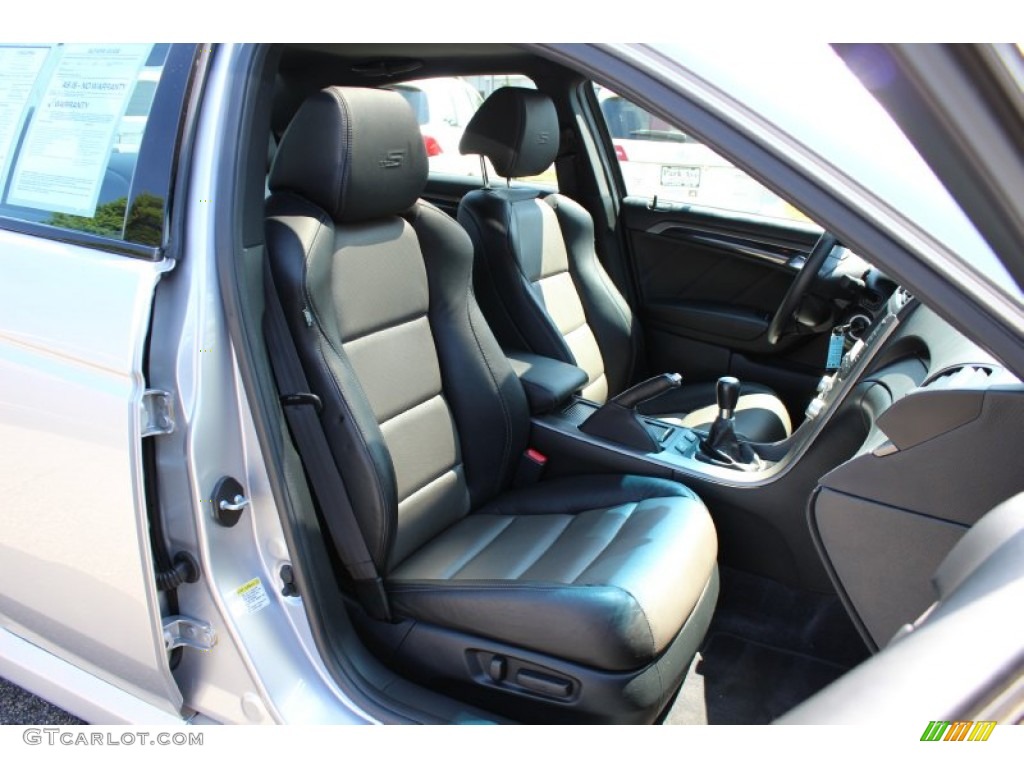 Ebony/Silver Interior 2008 Acura TL 3.5 Type-S Photo #52154481