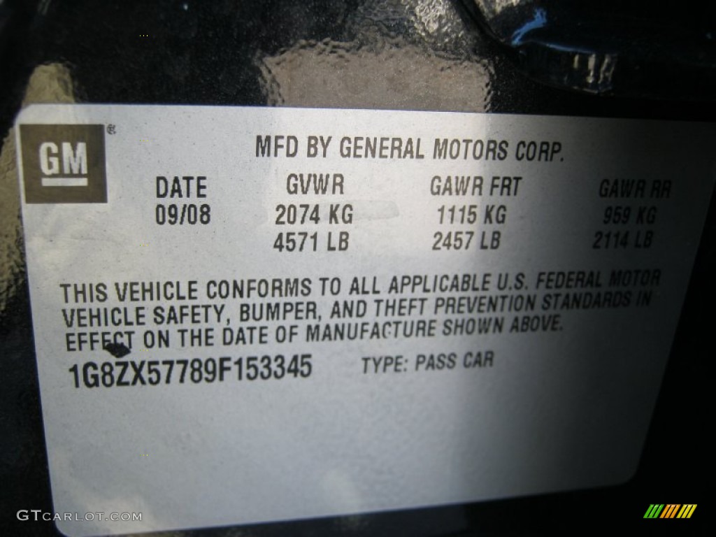 2009 Aura XR V6 - Carbon Flash Metallic / Gray photo #26