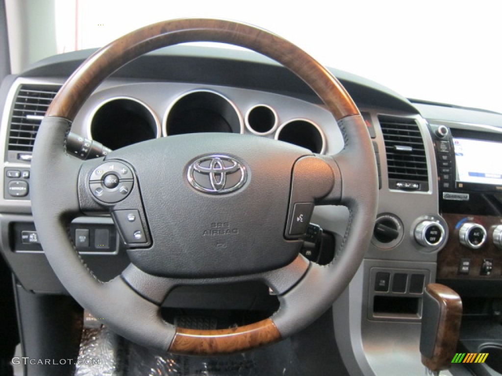 2011 Tundra Platinum CrewMax 4x4 - Black / Graphite Gray photo #2