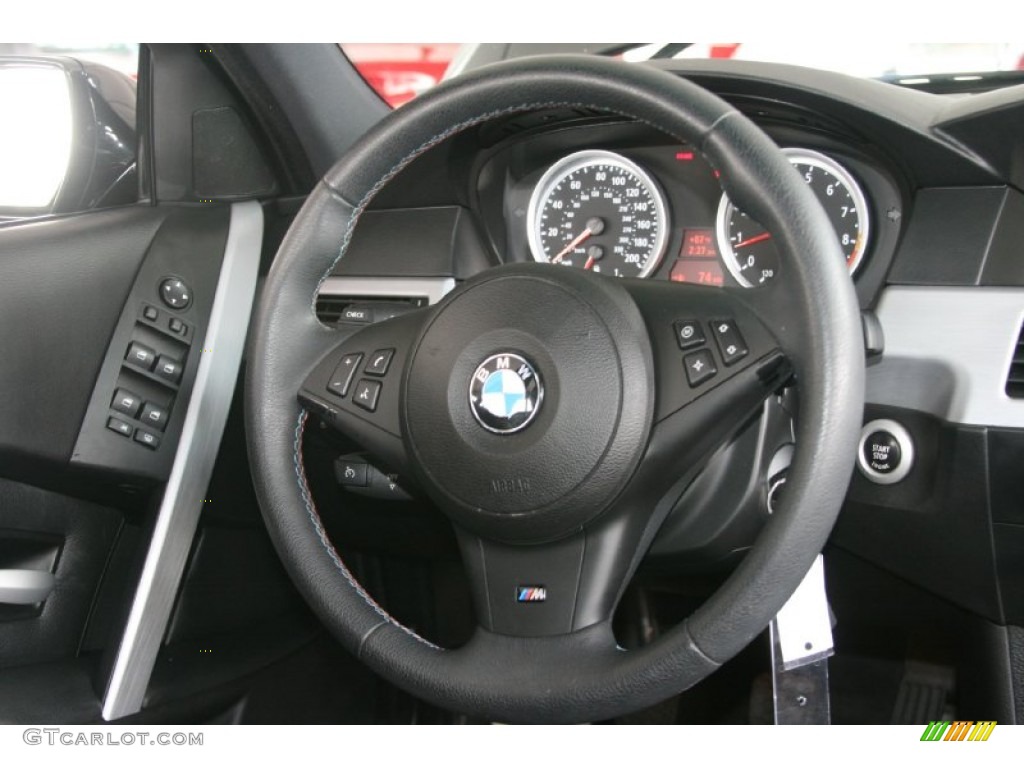 2007 BMW M5 Sedan Black Steering Wheel Photo #52156620