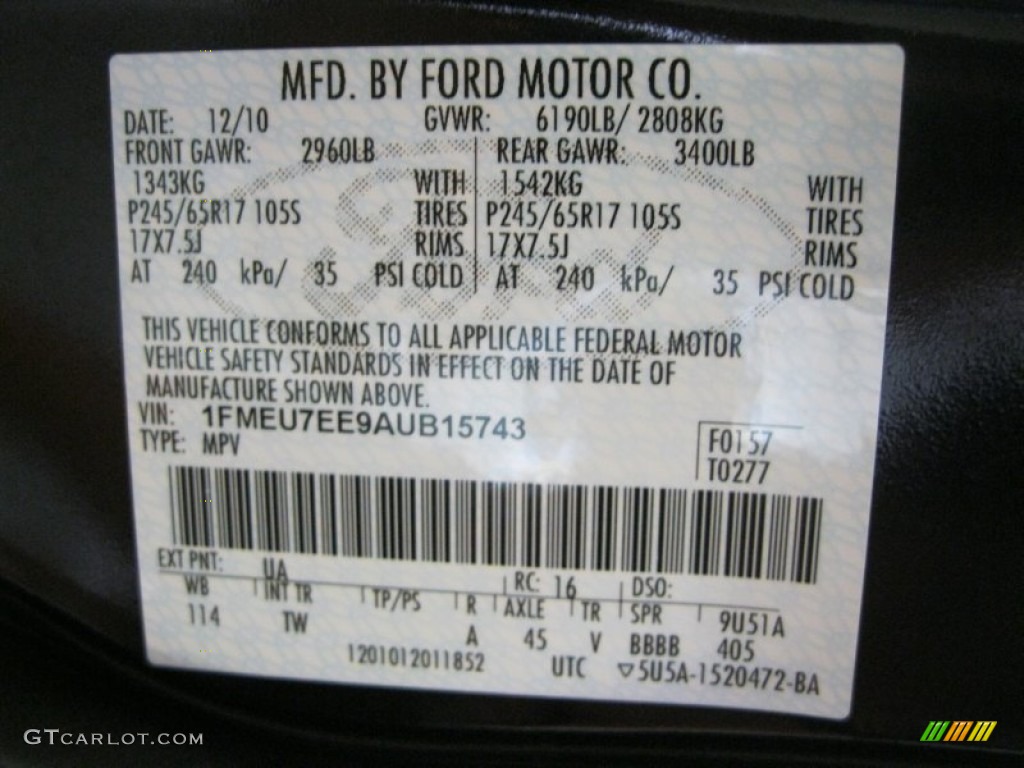 2010 Explorer Eddie Bauer 4x4 - Black / Black/Camel photo #29