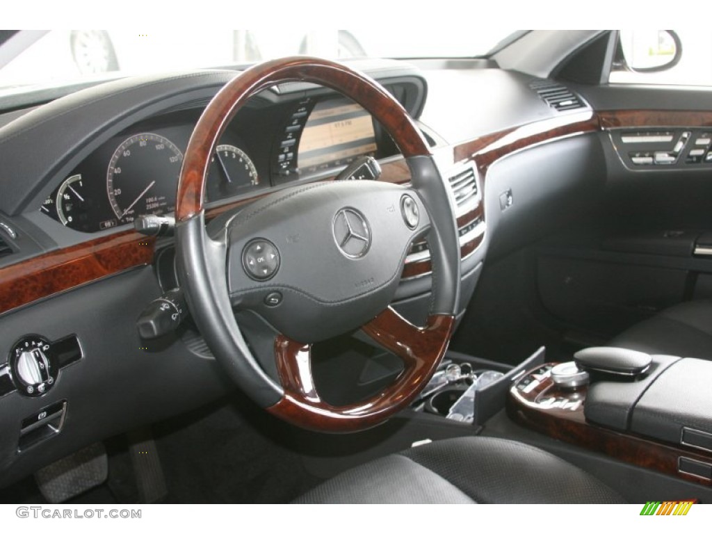 Black Interior 2008 Mercedes-Benz S 550 Sedan Photo #52157028