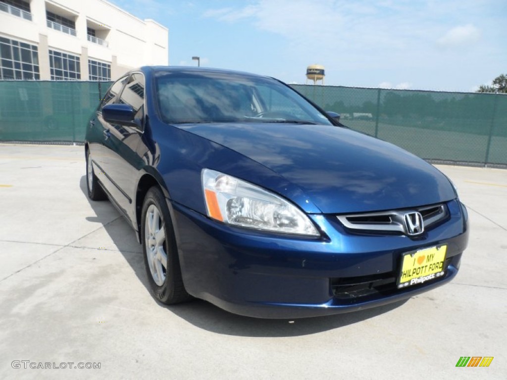 2005 Accord EX-L V6 Sedan - Eternal Blue Pearl / Gray photo #1