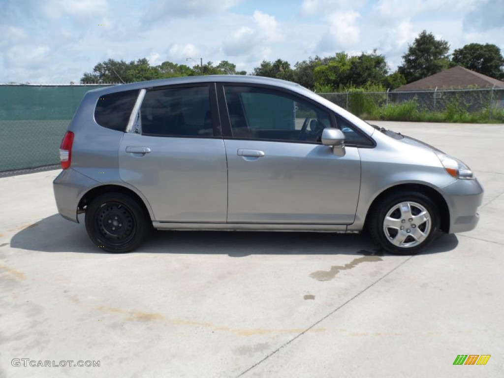 2008 Fit Hatchback - Storm Silver Metallic / Black/Grey photo #2