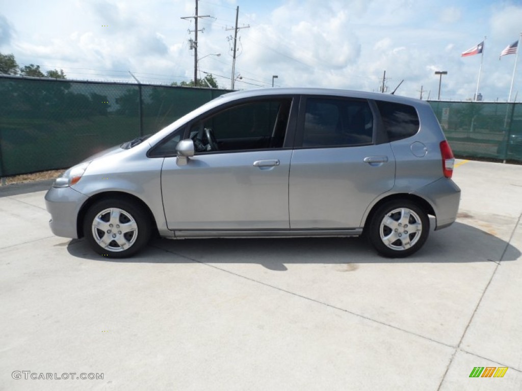 2008 Fit Hatchback - Storm Silver Metallic / Black/Grey photo #6