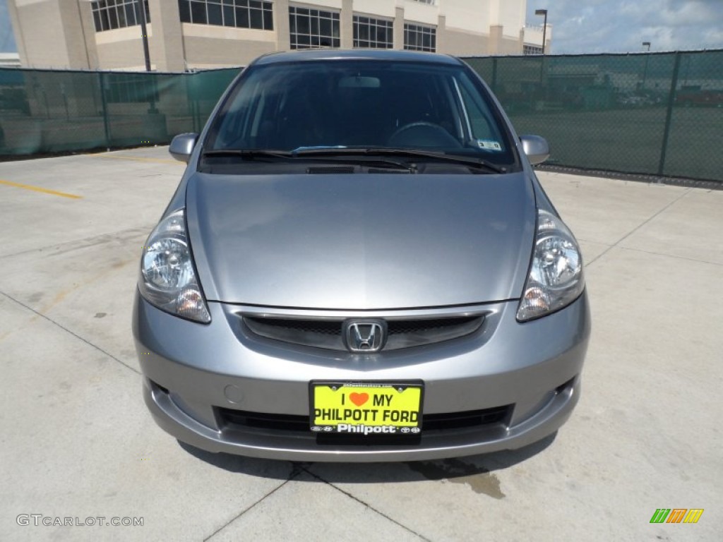 2008 Fit Hatchback - Storm Silver Metallic / Black/Grey photo #8
