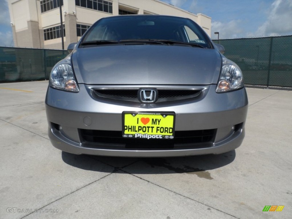 2008 Fit Hatchback - Storm Silver Metallic / Black/Grey photo #9